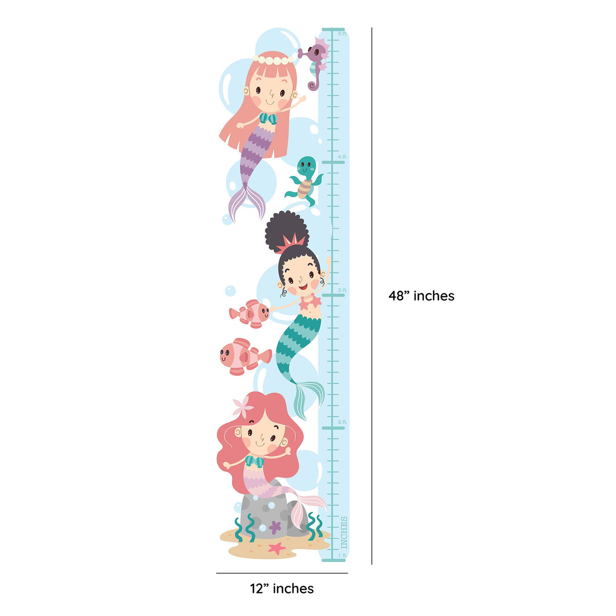 Mermaid Height Chart