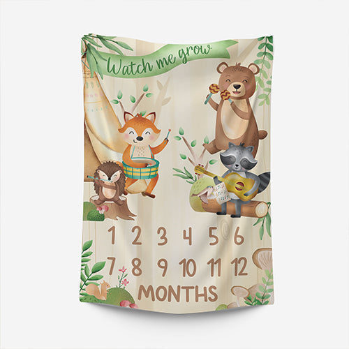 Woodland Milestone Blanket