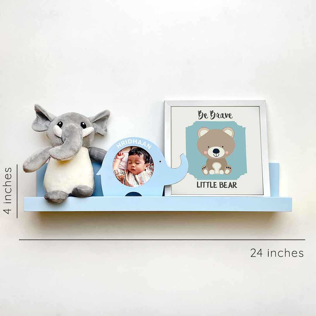 Blue Floating Shelf