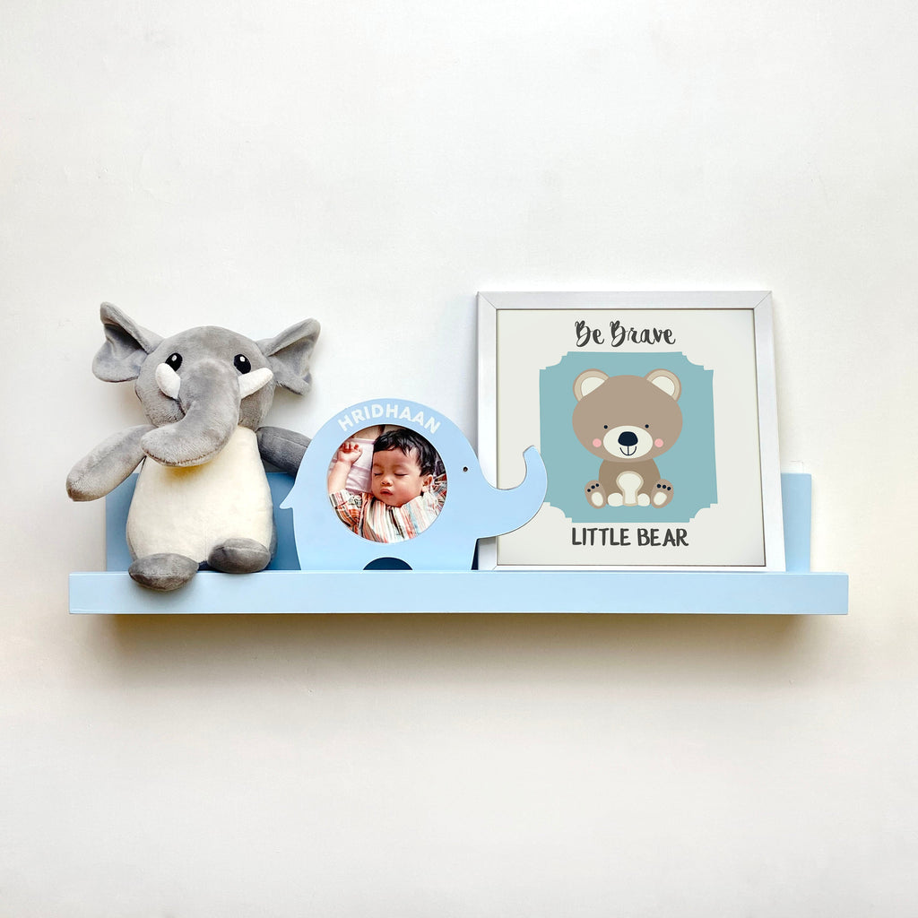 Blue Floating Shelf